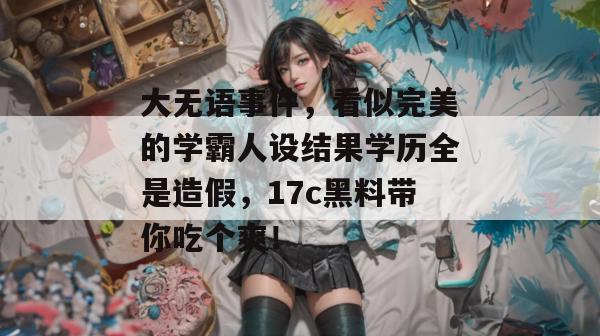 大无语事件,看似完美的学霸人设结果学历全是造假,17c黑料带你吃个爽!